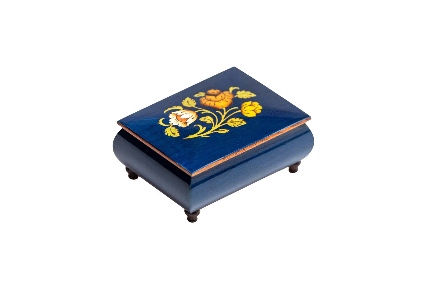 Sorrento Music Box Blue Floral in Glossy Finish