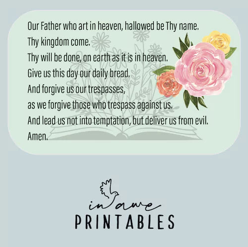 DIY Prayer Box Printable - Our Father & Lords Prayer Craft Kit