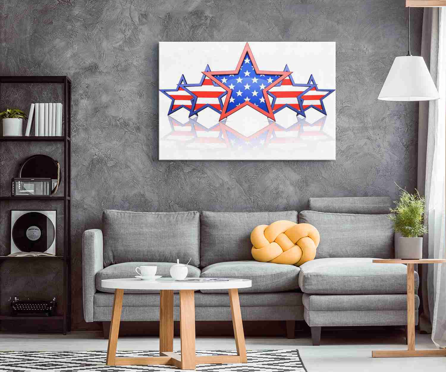 MULTISTAR STARS & STRIPES - Premium Canvas Art Print