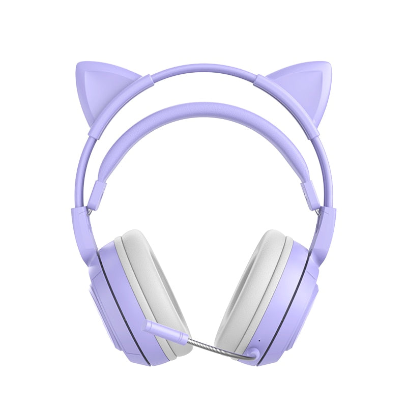 Kawaii Bluetooth Cat Headphones with Microphone