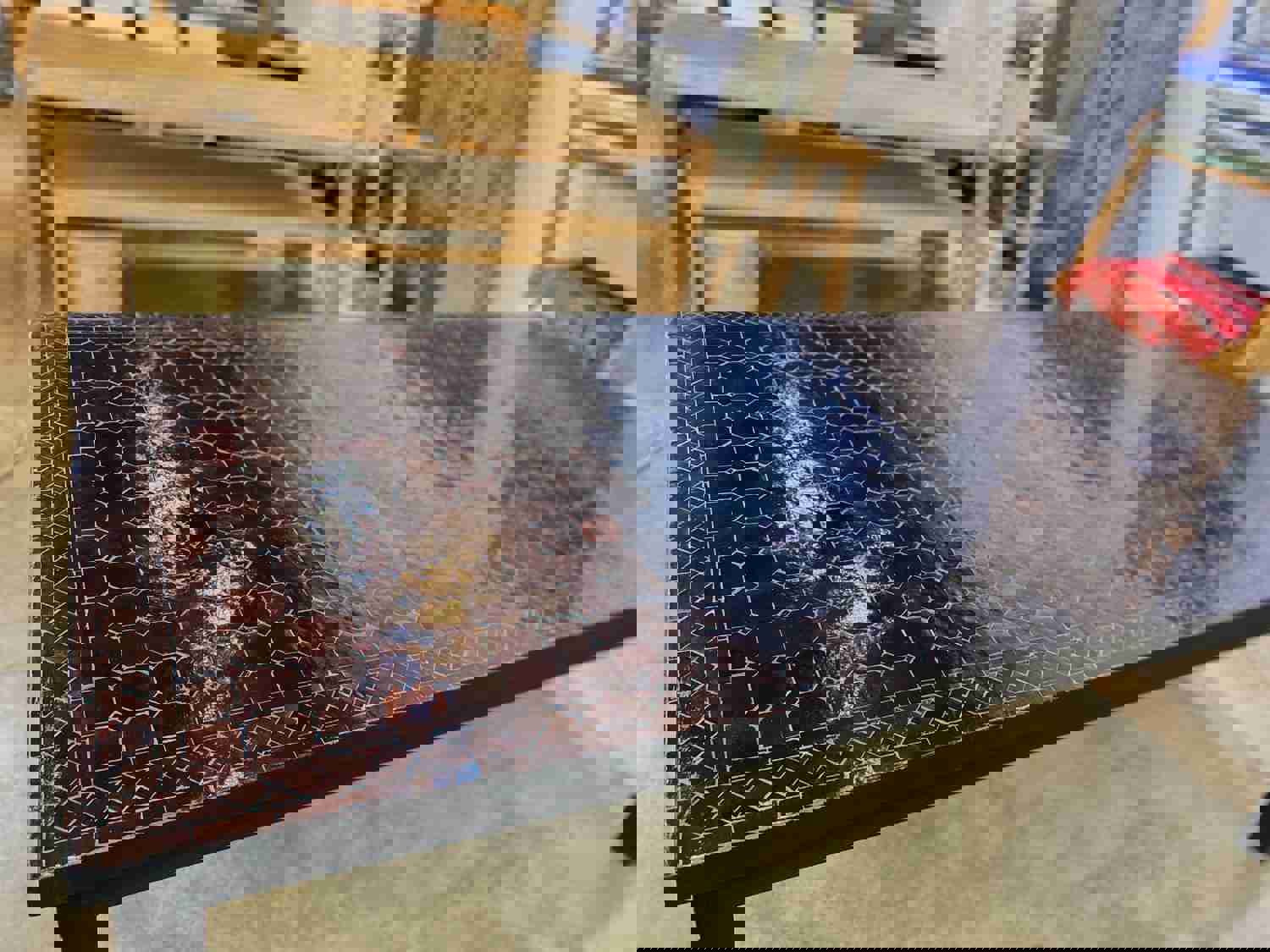 Medium Zellige Tile Mosaic Rectangular Dining Table - Various Sizes & Colors
