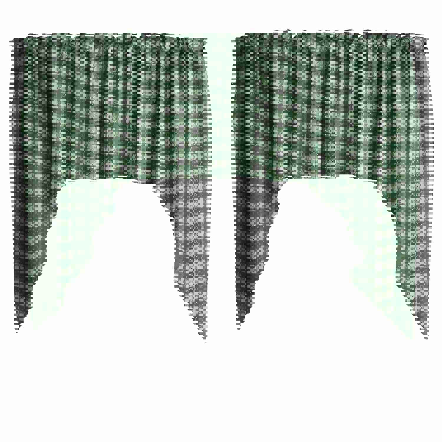 Swag Valance Cotton Tavern Checkered Print 58 Wide / 36 Tall