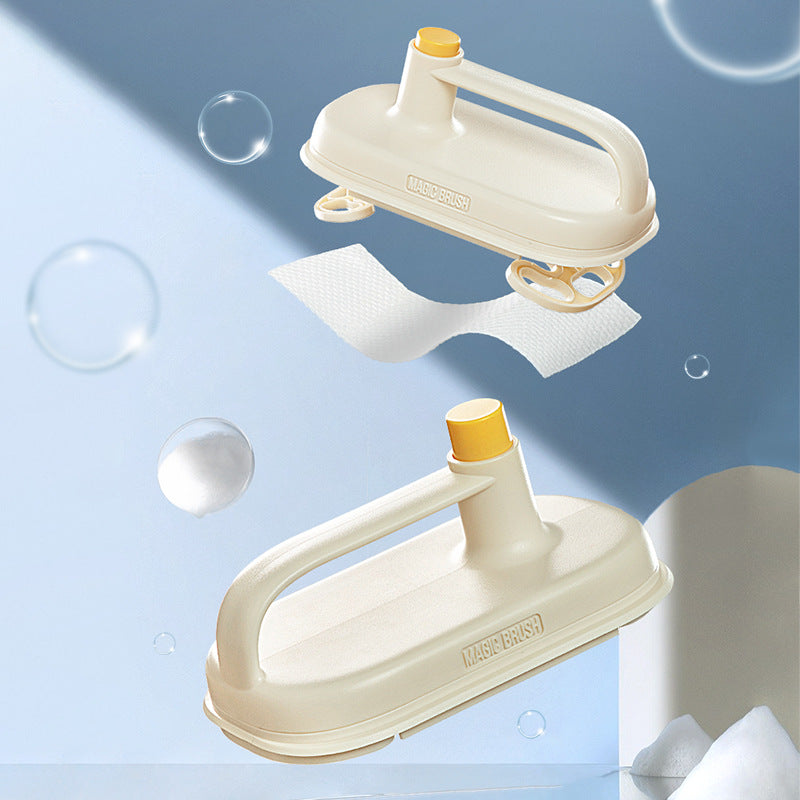Magic Brush with 50pcs Disposable Rag - Kitchen Cleaning Gadget