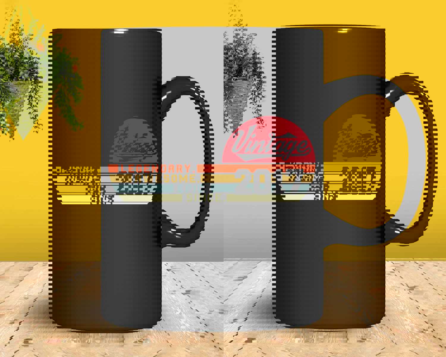 Vintage 5th Birthday Legendary Awesome Epic Since 2017 SVG PNG Cricut Files