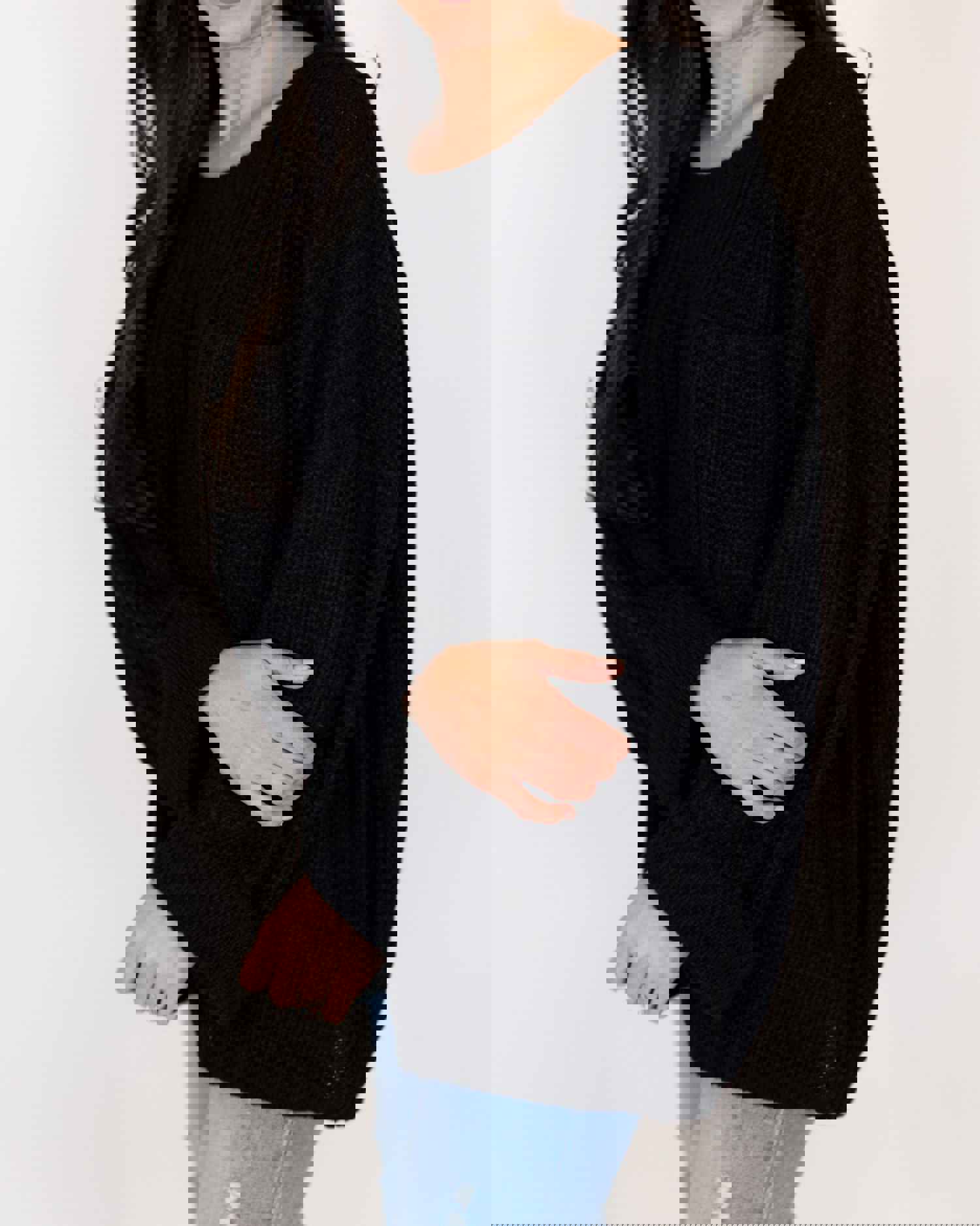 Ledger Chunky Knit Sweater - Black
