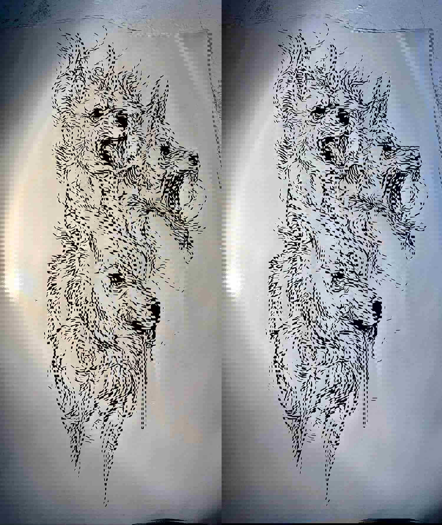 Wolfs Heads Decal Vinyl Stickers for Cars, Trucks, and Walls - Removable & Customizable