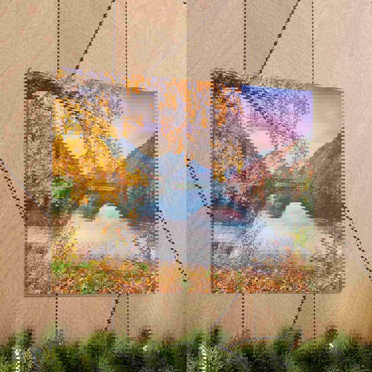 Stunning Autumn Scene Forest Floral Nature Photography Canvas Wall Art