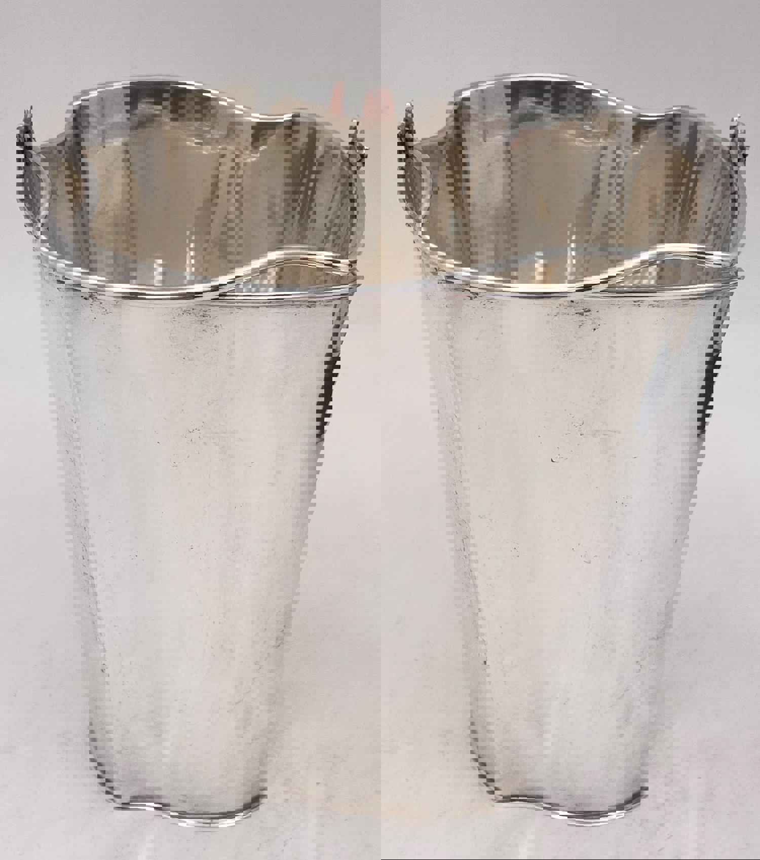 Mid-Century Modern Italian Silver Ice Bucket/Wine Cooler by Eugenio e Angelo Orefice