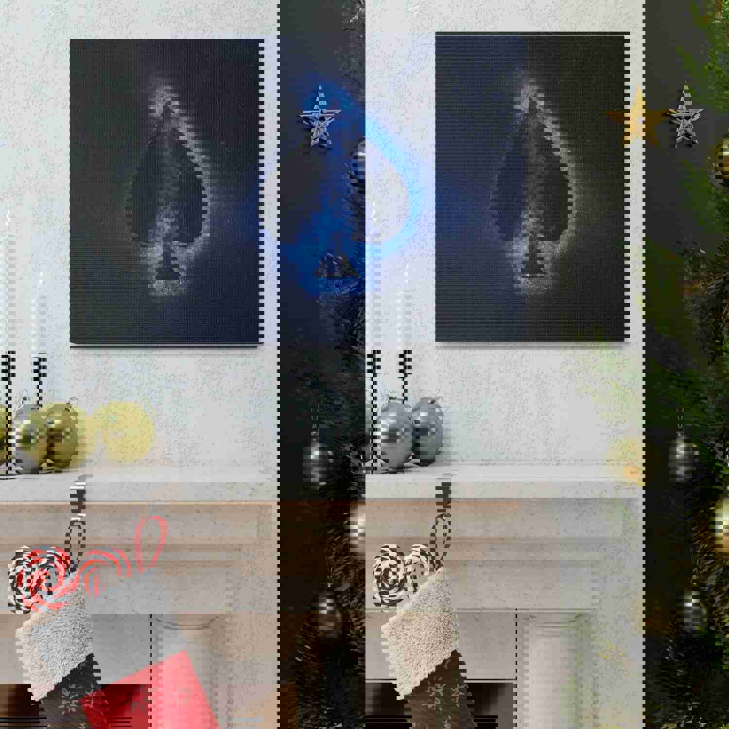 Abstract Spades Playing Card Canvas Wall Art for Home Decor