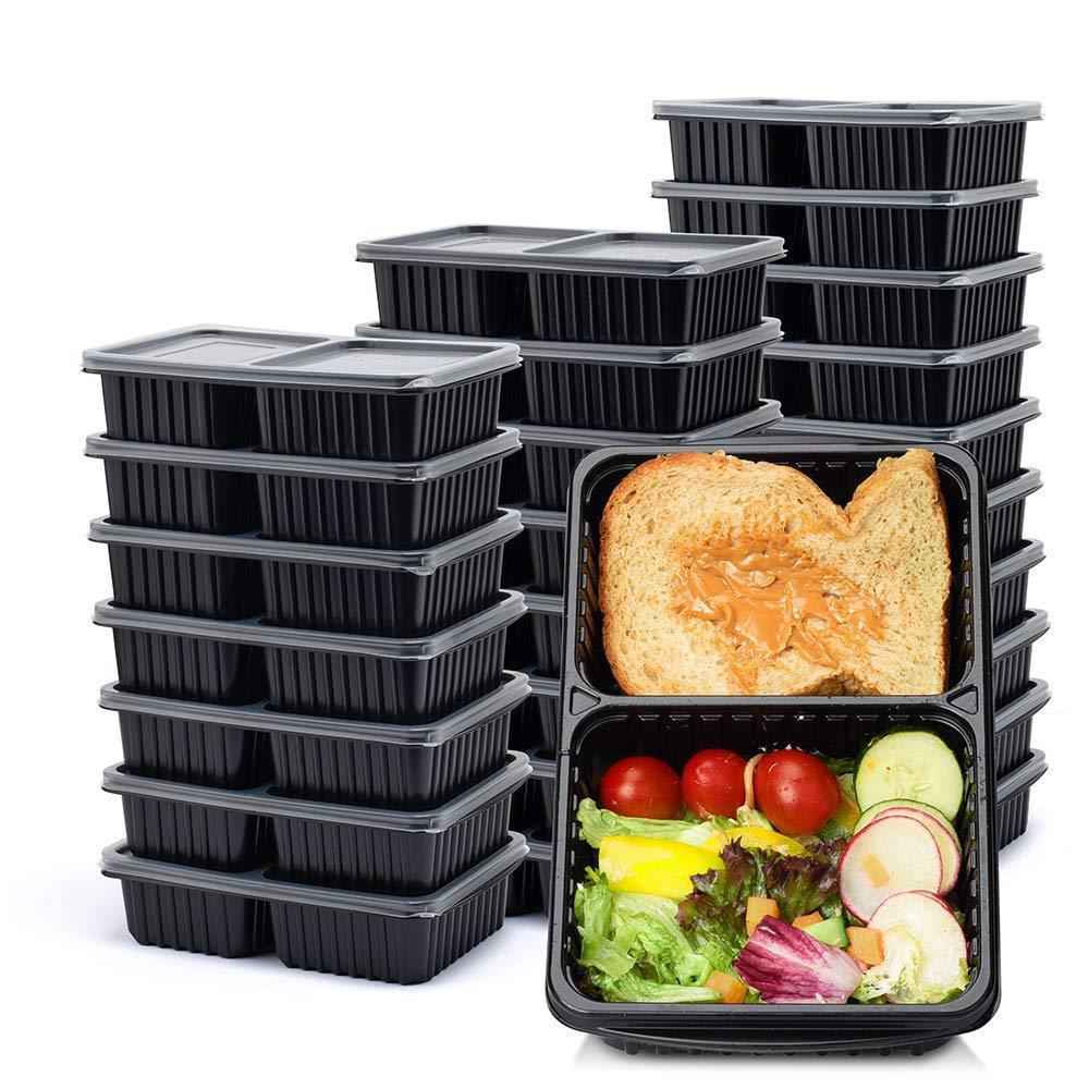 Glotoch Meal Prep Containers - 32oz Single Compartment with Lids, Microwave, Freezer & Dishwasher Safe (10-Pack)