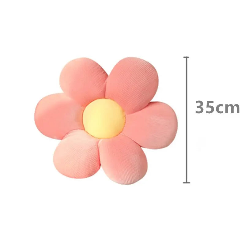 35cm Colorful Flowers Plush Cushion Stuffed Toy for Girls, Babies, and Home Decor