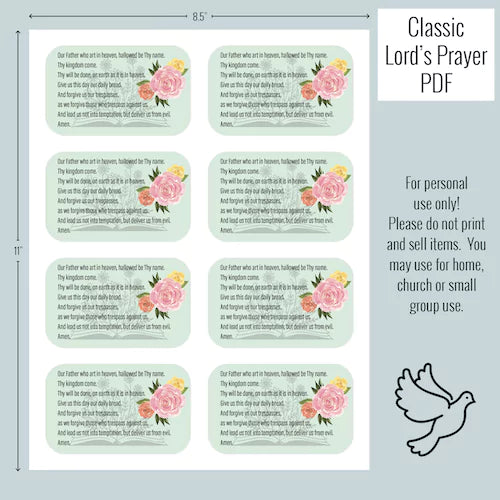 DIY Prayer Box Printable - Our Father & Lords Prayer Craft Kit