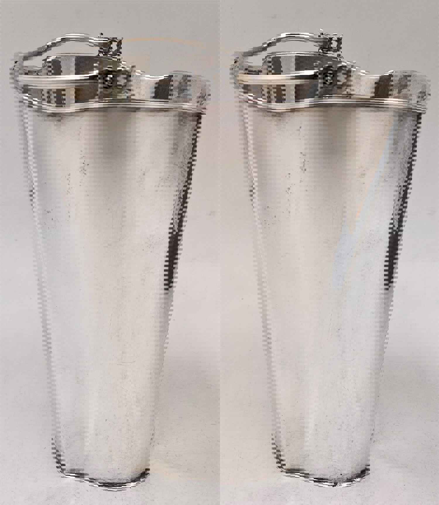 Mid-Century Modern Italian Silver Ice Bucket/Wine Cooler by Eugenio e Angelo Orefice