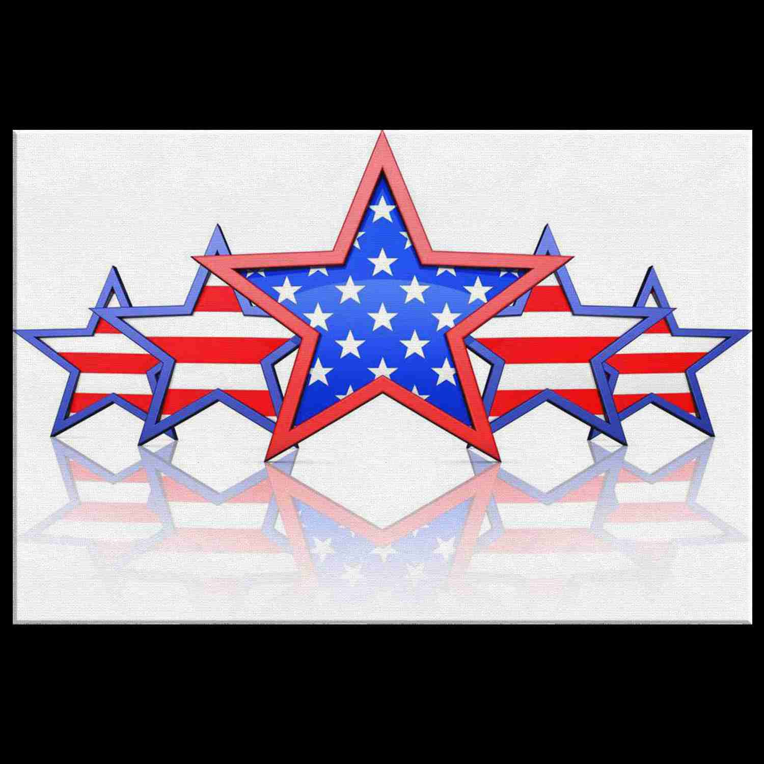 MULTISTAR STARS & STRIPES - Premium Canvas Art Print