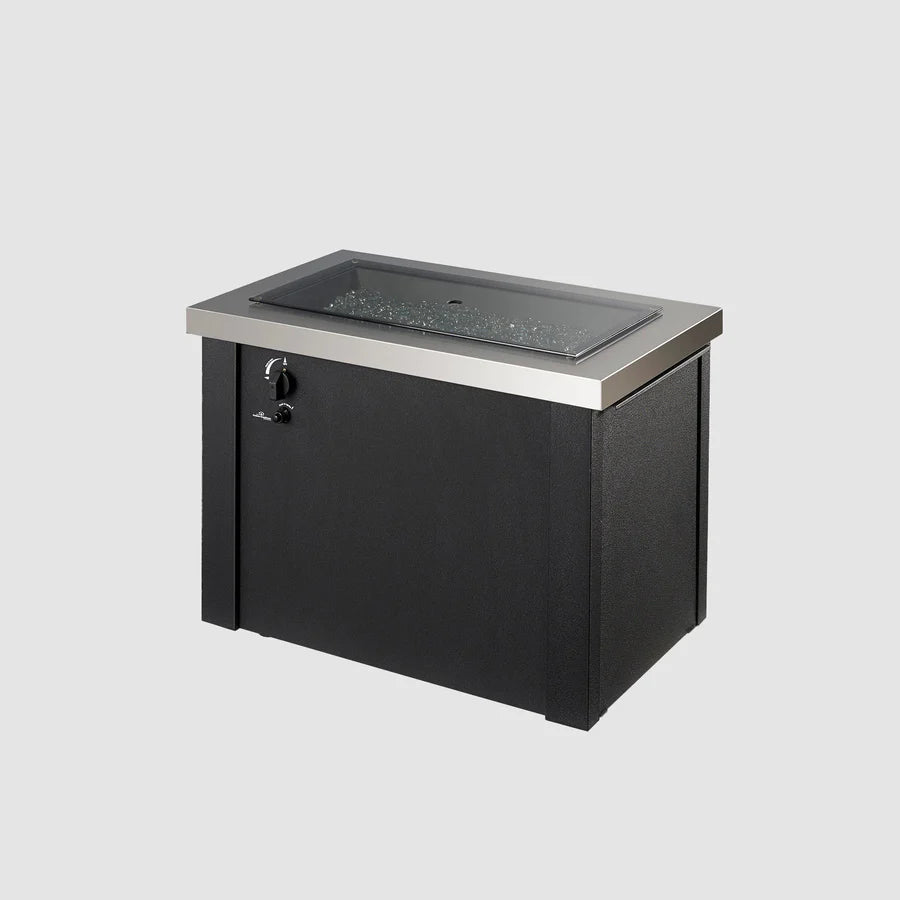 Outdoor Greatroom Company Stainless Steel Providence Rectangular Gas Fire Pit Table