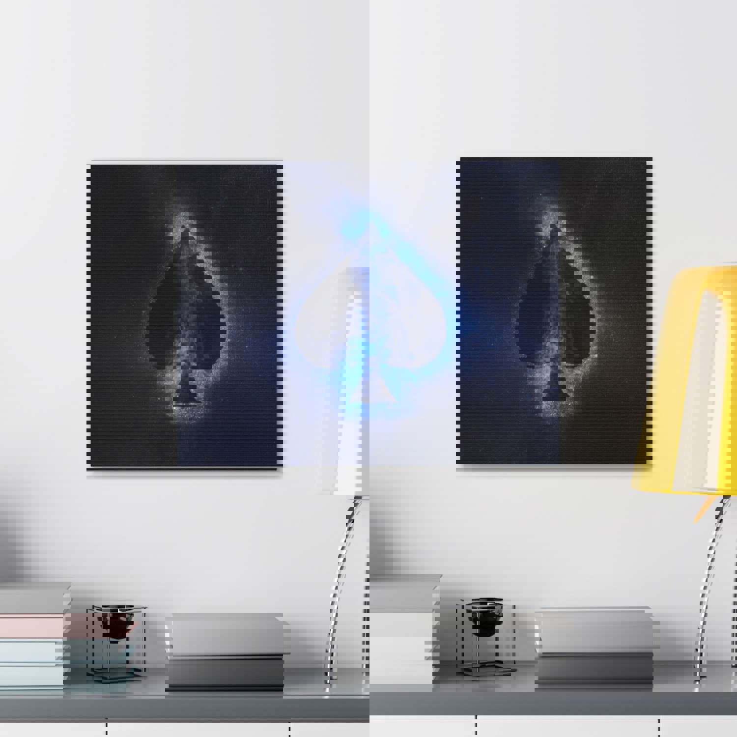 Abstract Spades Playing Card Canvas Wall Art for Home Decor