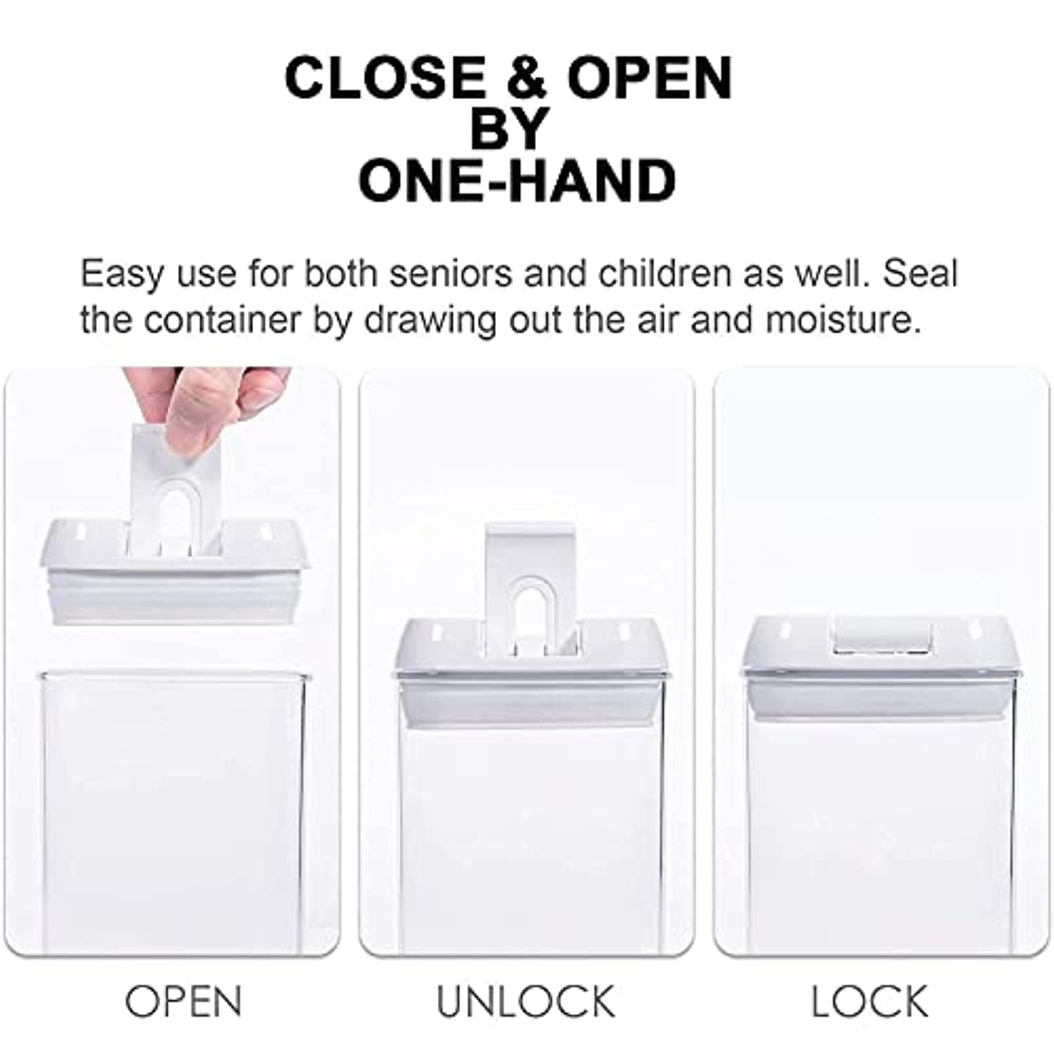 NUMYTON Airtight Food Storage Containers - 4Pcs - BPA-Free Pantry Organization Set