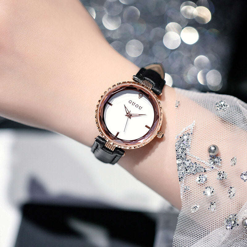 Guou 6014 Women's Watch Casual Waterproof Fashion Korean Style Trendy Simple Elegant Net Red Watch