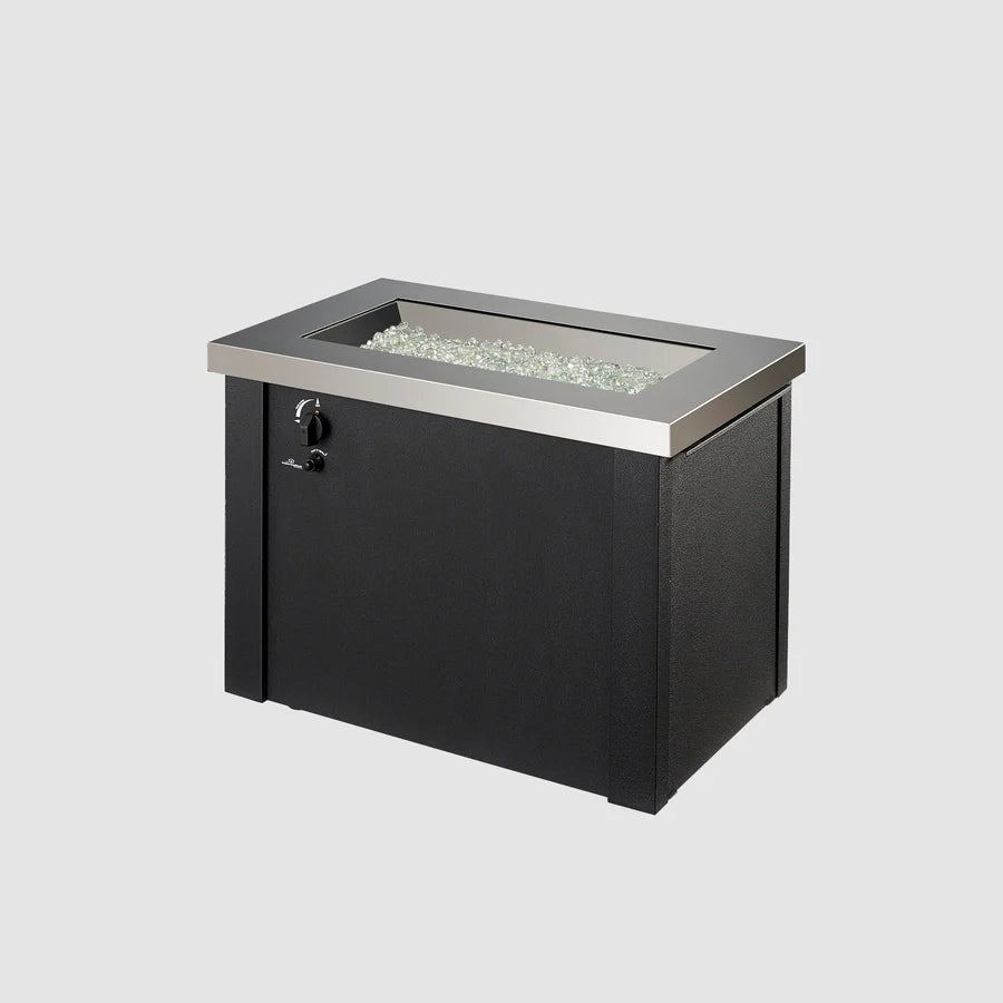 Outdoor Greatroom Company Stainless Steel Providence Rectangular Gas Fire Pit Table