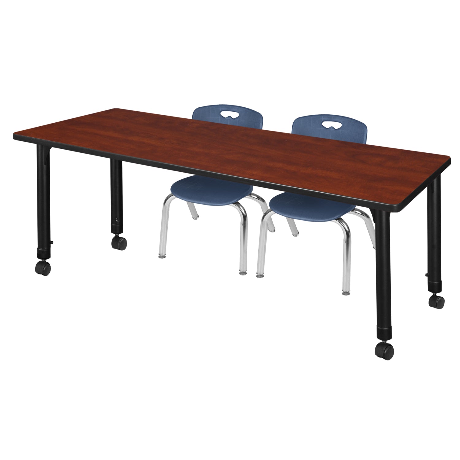 Kee Classroom Table and Chair Package - Adjustable Height Table with 2 Stackable Chairs