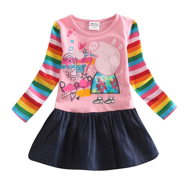 Nova Floral Baby Girl Dress - Long Sleeve Party Dress for Girls
