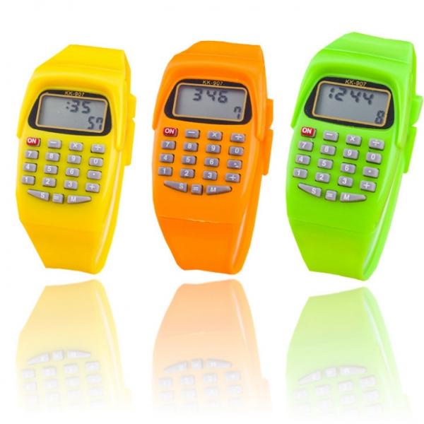 Kids Silicone Multi-Function Calculator Watch - Blue