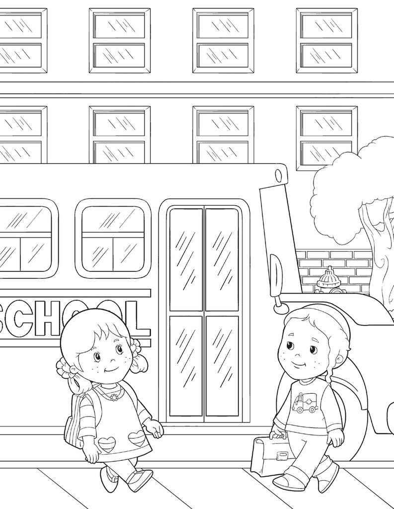 Avi & Chavi - Back to School Coloring Book