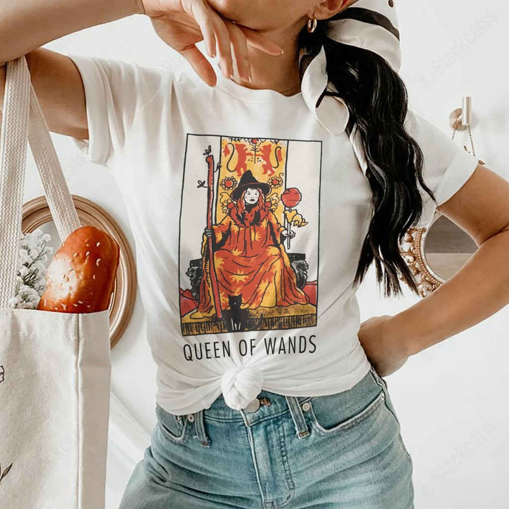 Hocus Pocus Tarot Card Queen Of Wands Custom Graphic Apparel