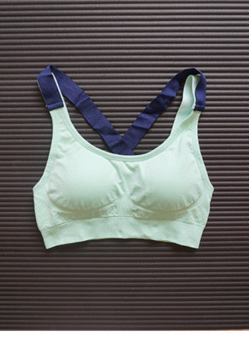 Seamless Tricolor Sports Bra - Push Up, Padded, Anti-Sweat