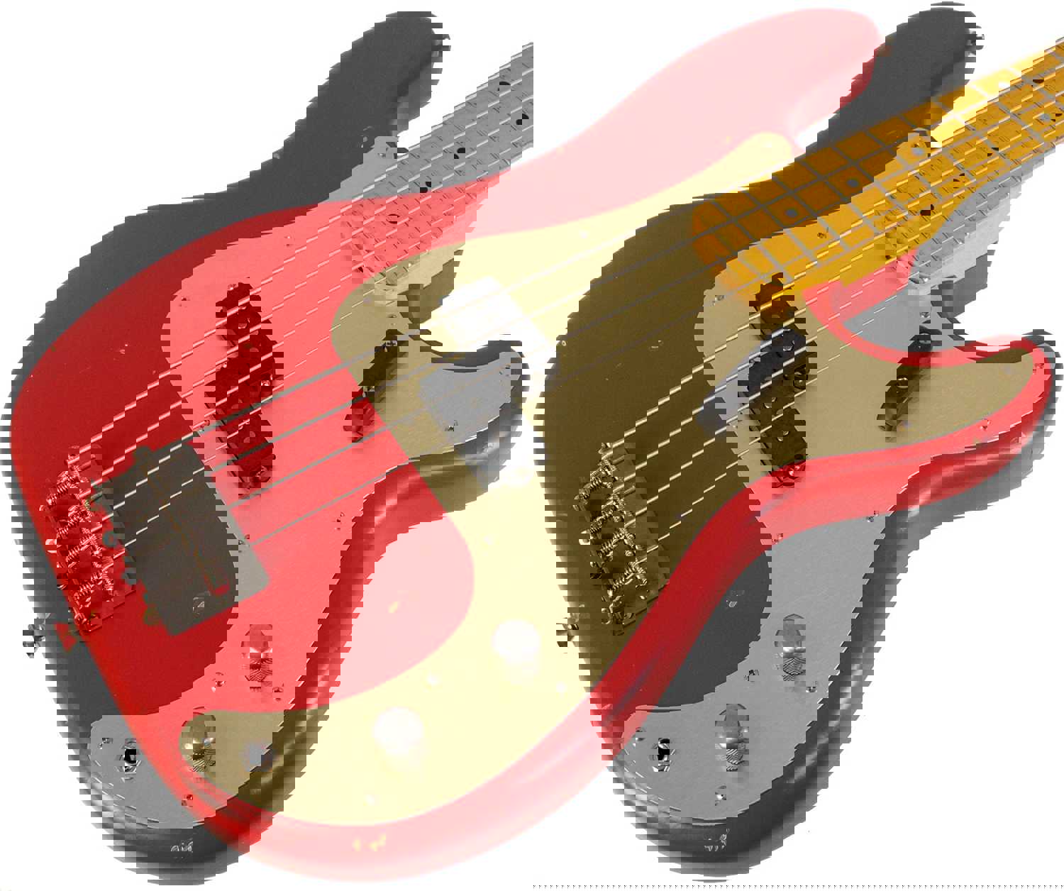 Nash PB-57 Bass Guitar, Dakota Red, Light Aging, Alder - Vintage Feel with Modern Features