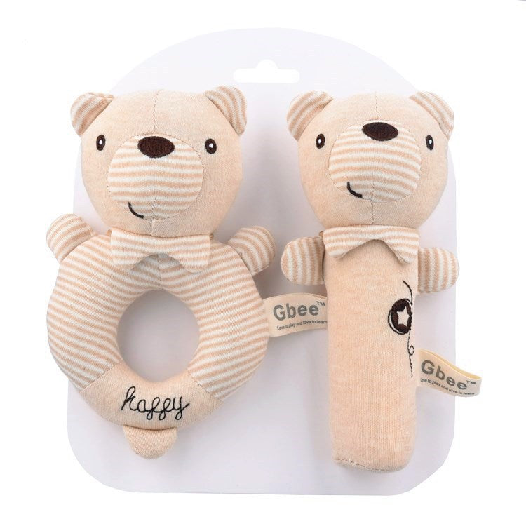 2 Pcs Plush Baby Soft Rattle Toys with Bell and Rattle Paper - Buy 1 Get 1 at 50% Off