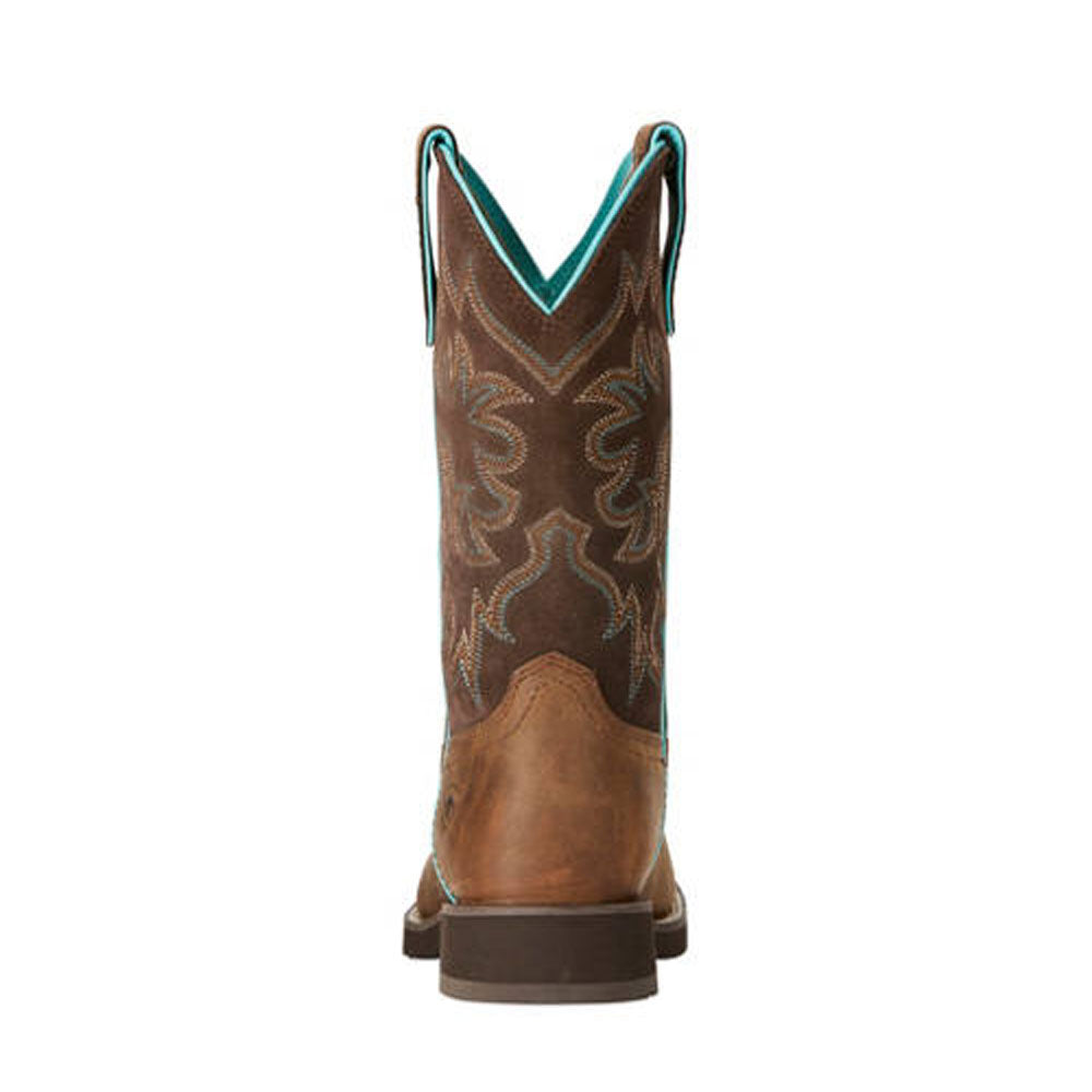 Ariat Women's Delilah Round Toe Western Cowgirl Boot - Distressed Brown