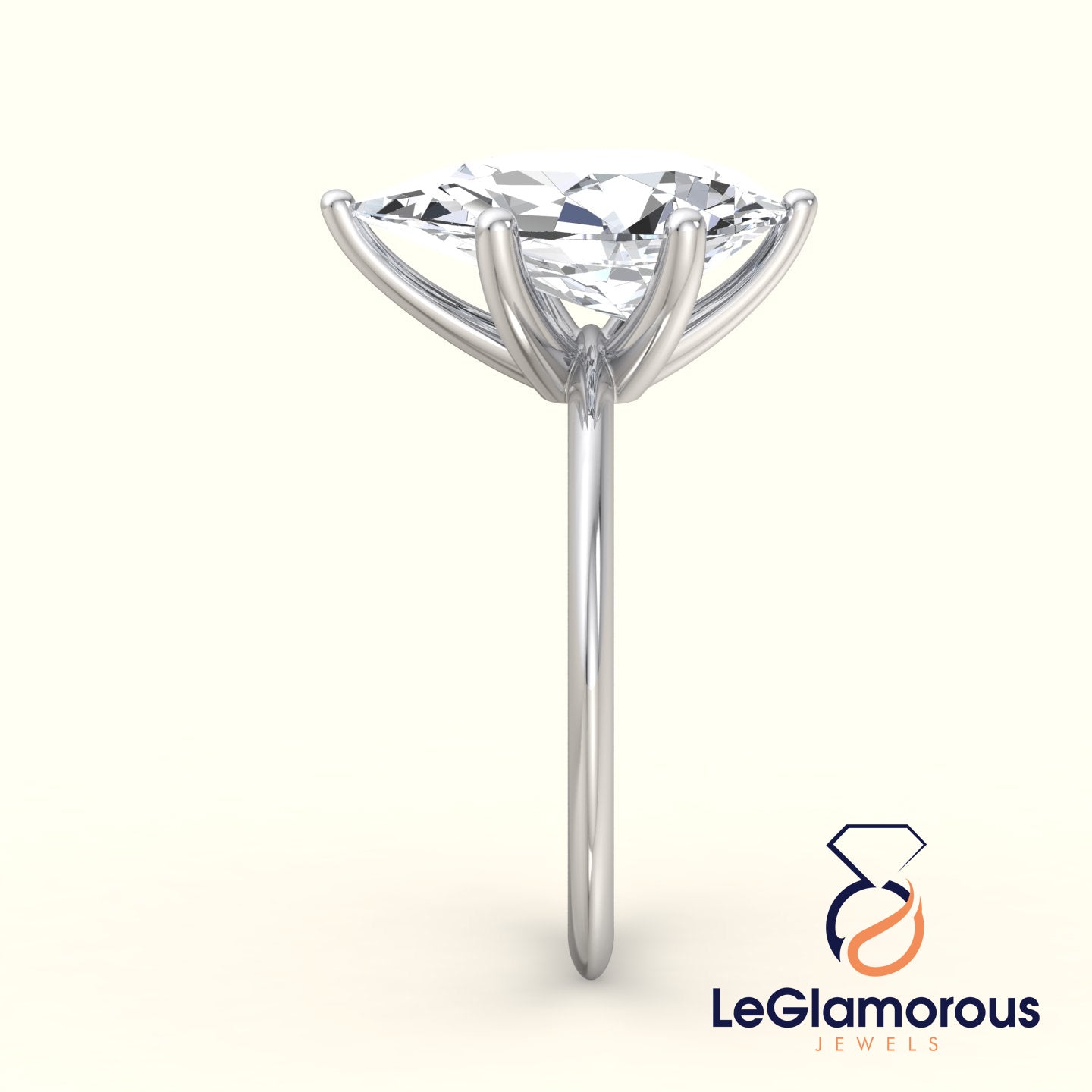Pear Solitaire Lab Grown Diamond Engagement Ring For Wedding Gift
