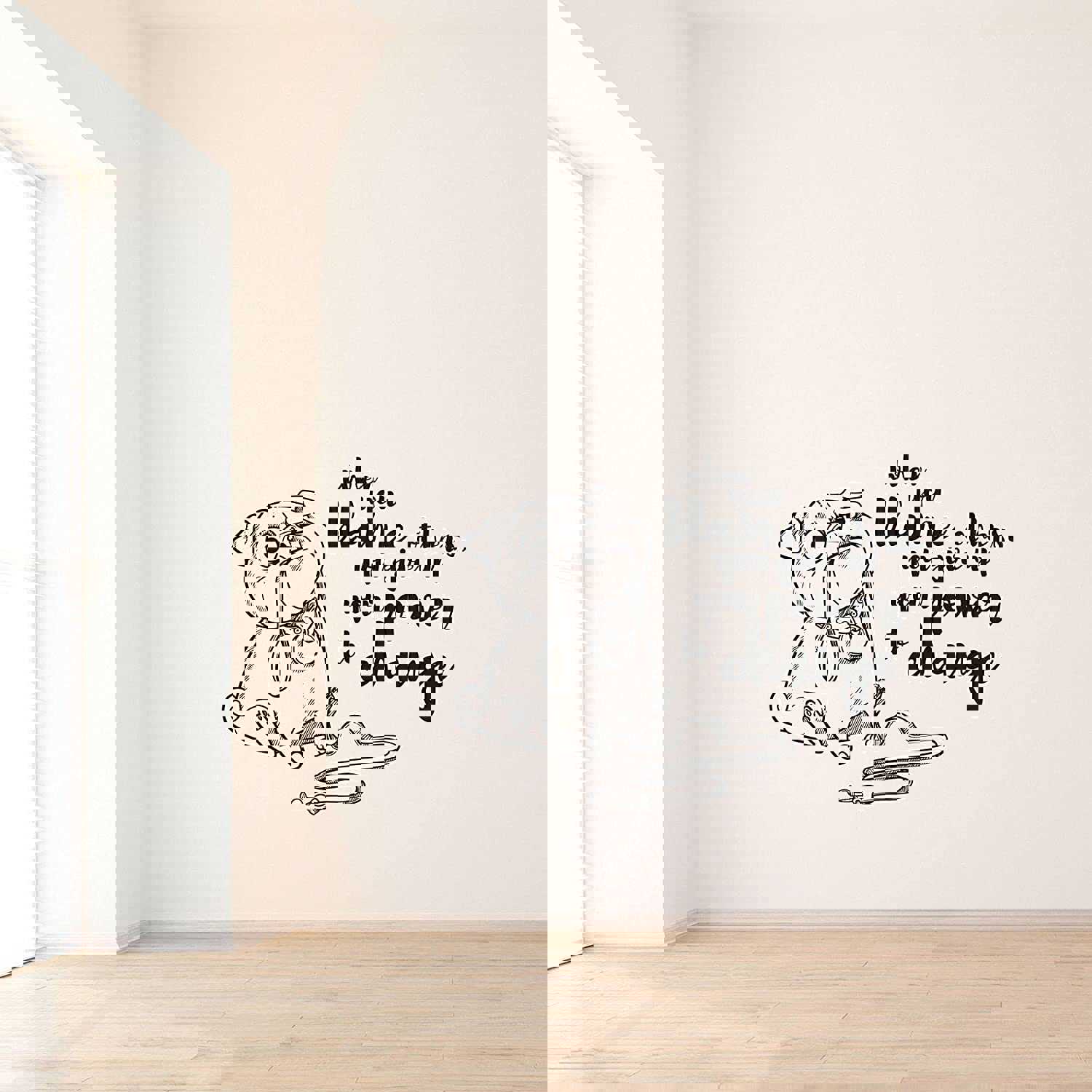 Animal Life Quote Vinyl Wall Sticker Decal - Power Change Dog Dogs Motivation Quote