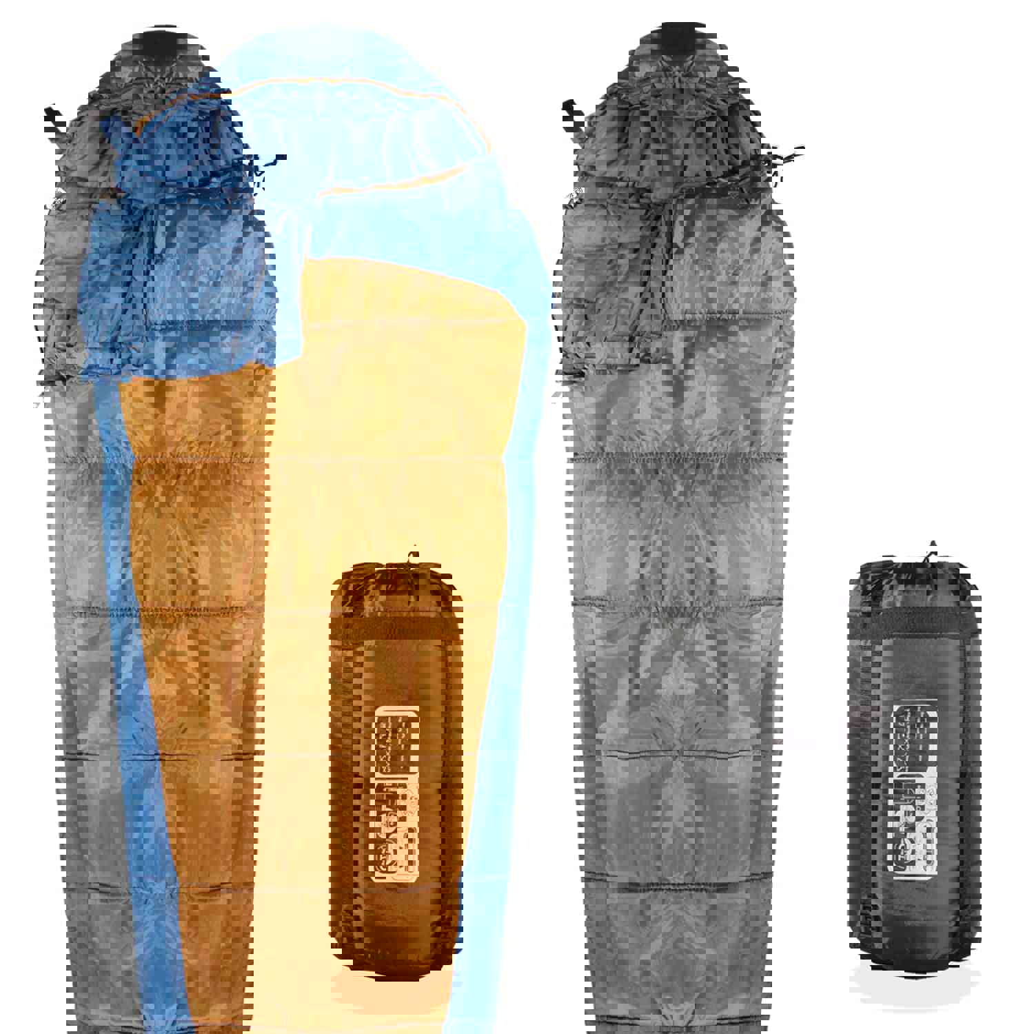 Ultralight 3 Season Sleeping Bag for Hiking, Camping & Outdoor Activities - Blue