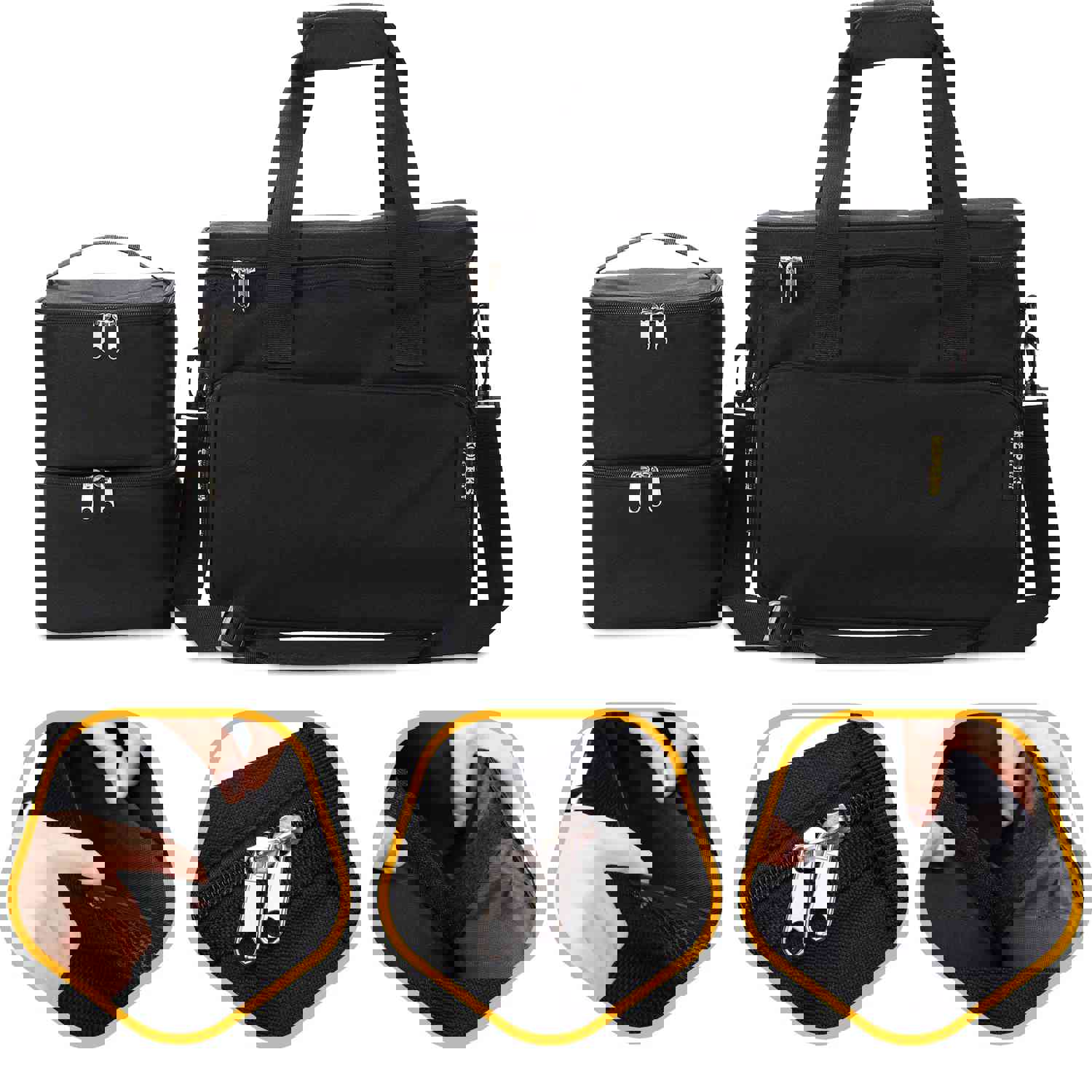KOPEKS Pet Travel Bag Set - Airline Approved with Food Carriers, Bowls & Mat