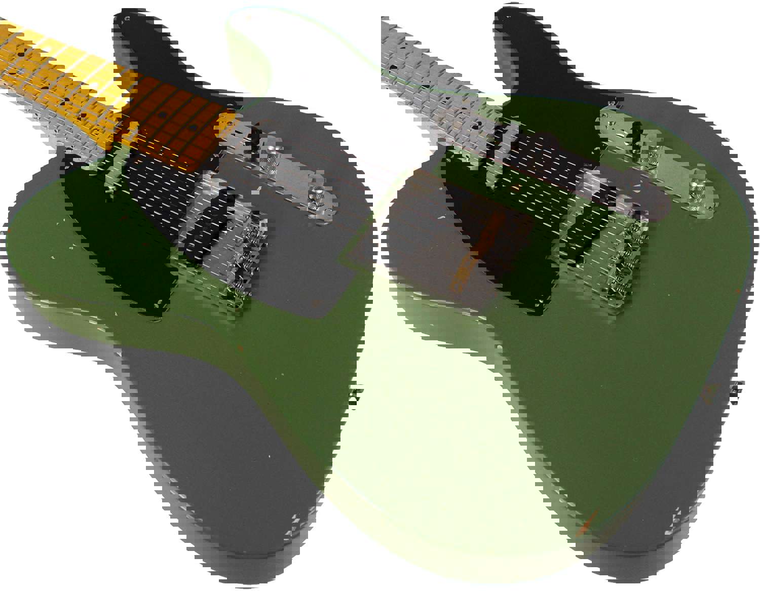 Nash T-52 Guitar, Army Green, Light Aging - Vintage Tele Model with Modern Features