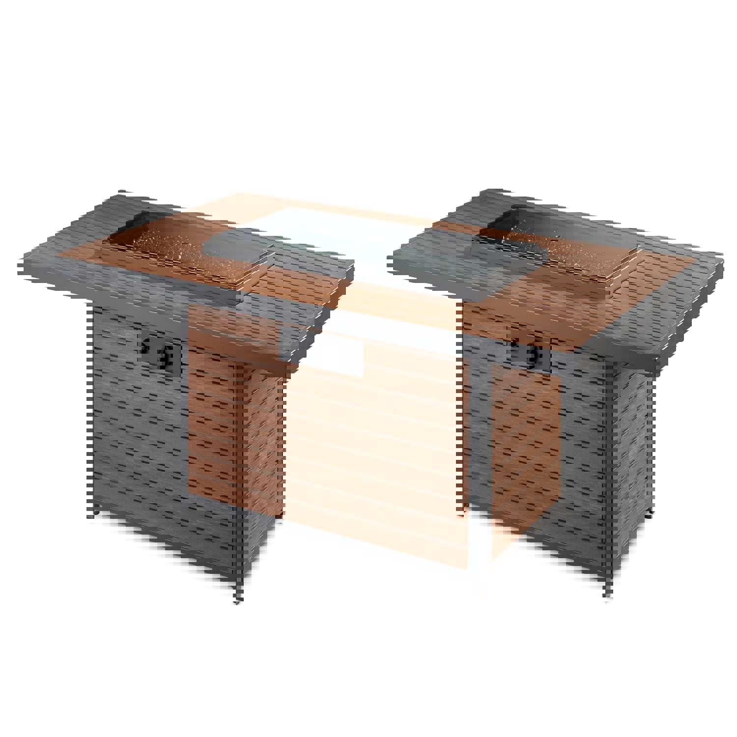 Kenwood Rectangular Chat Height Gas Fire Pit Table | KW-1224-19-K