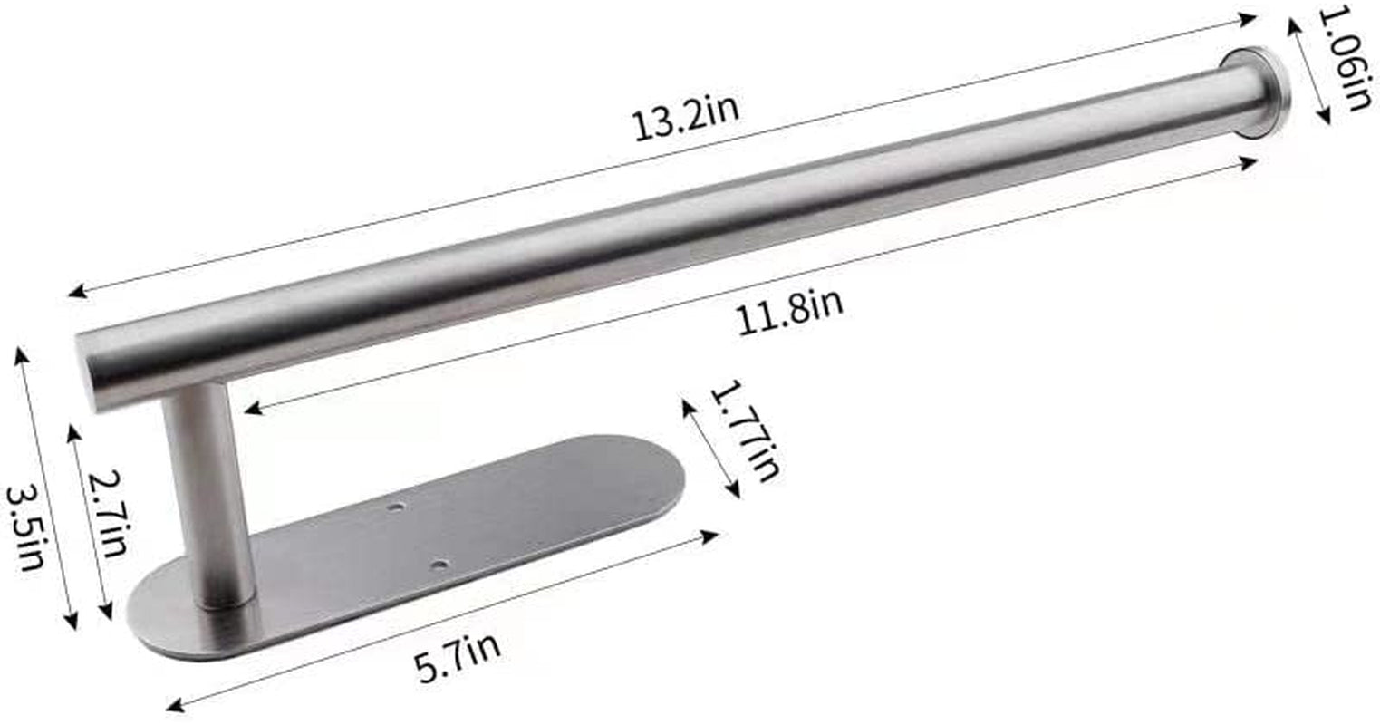 Stainless Steel Under Cabinet Paper Towel Holder - 2PC (Silver)