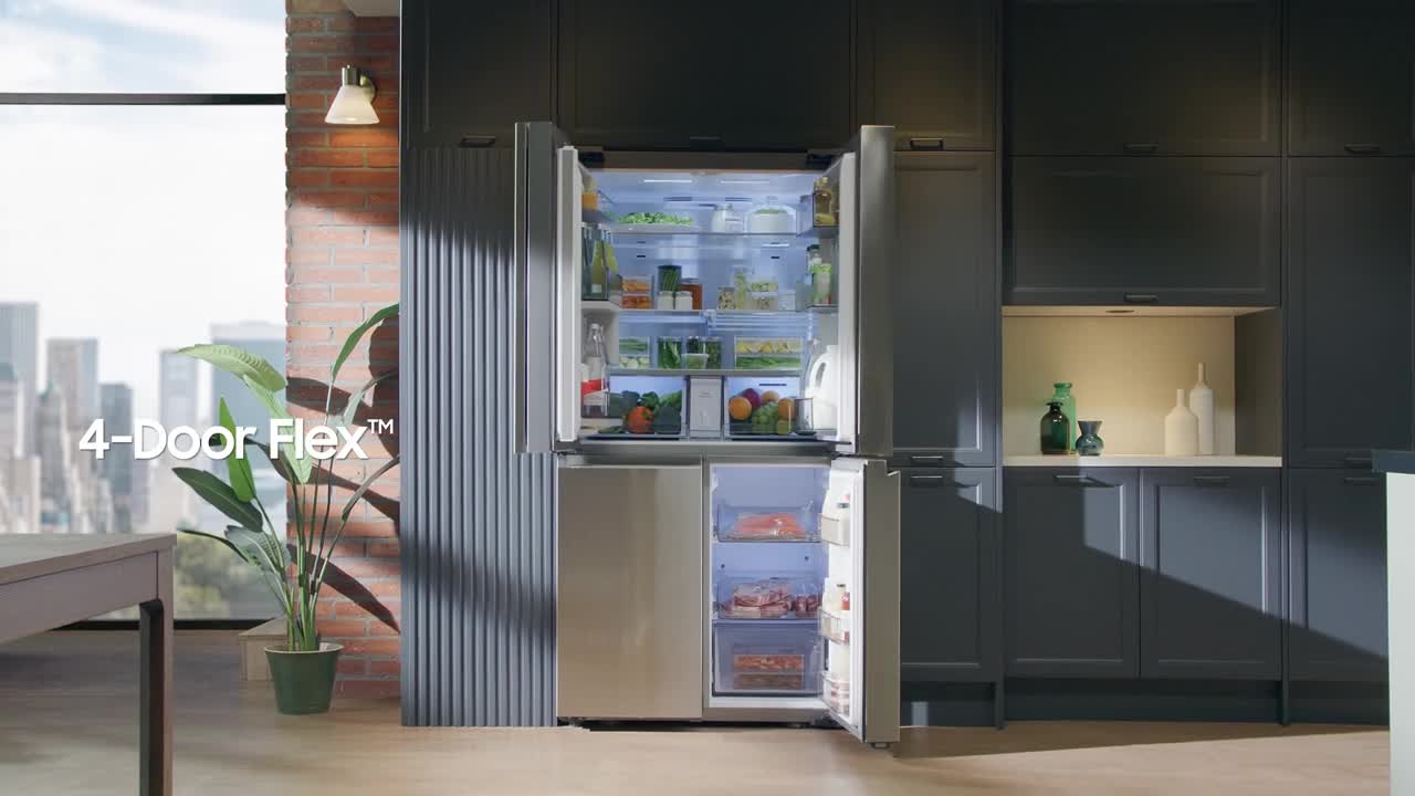Samsung 29 cu. ft. 4-Door Flex French Door Refrigerator with WiFi, Beverage Center and Dual Ice Maker - Stainless Steel