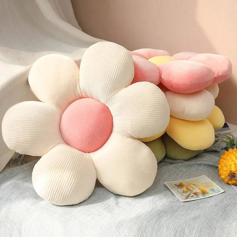 35cm Colorful Flowers Plush Cushion Stuffed Toy for Girls, Babies, and Home Decor