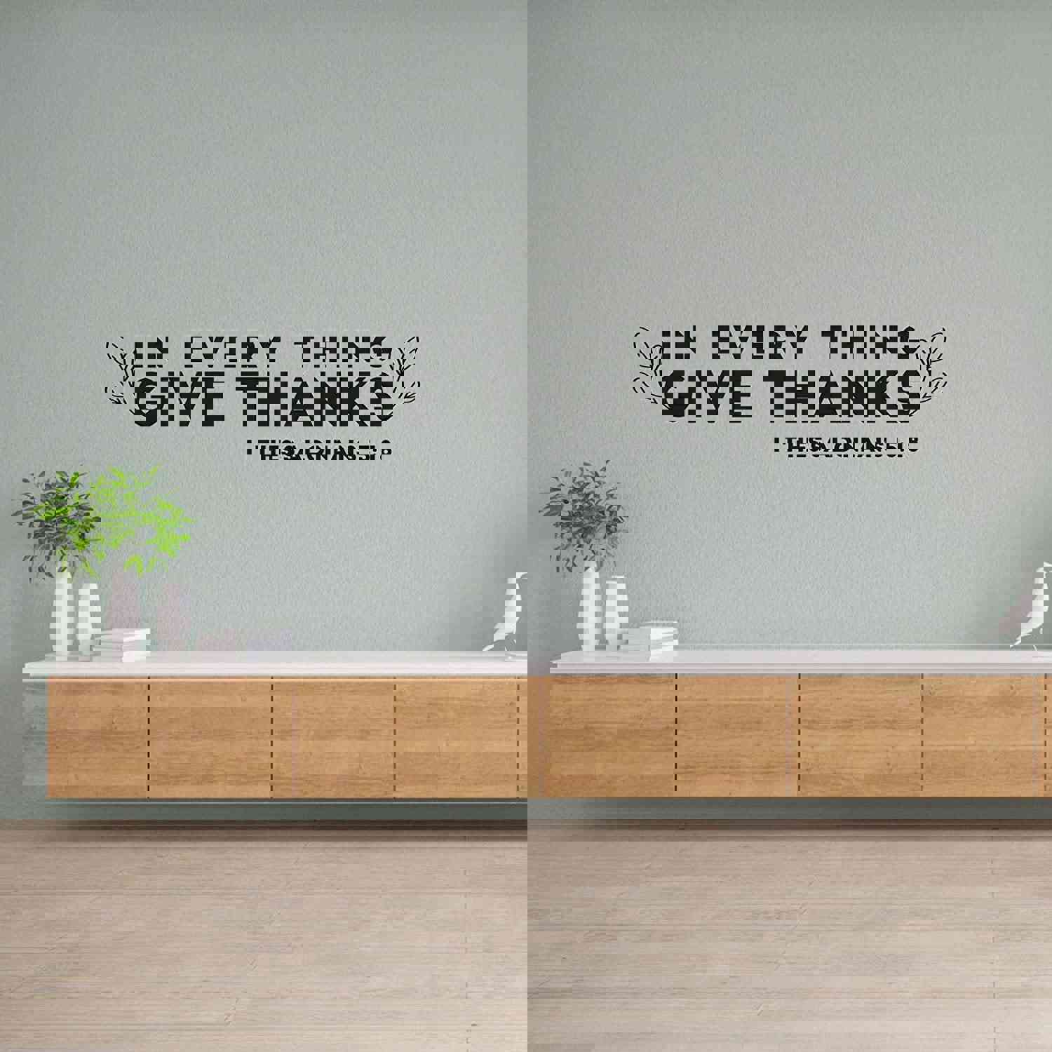 Religious Quotes Vinyl Wall Sticker - Thessalonians 5:18 Bible Verse Decal