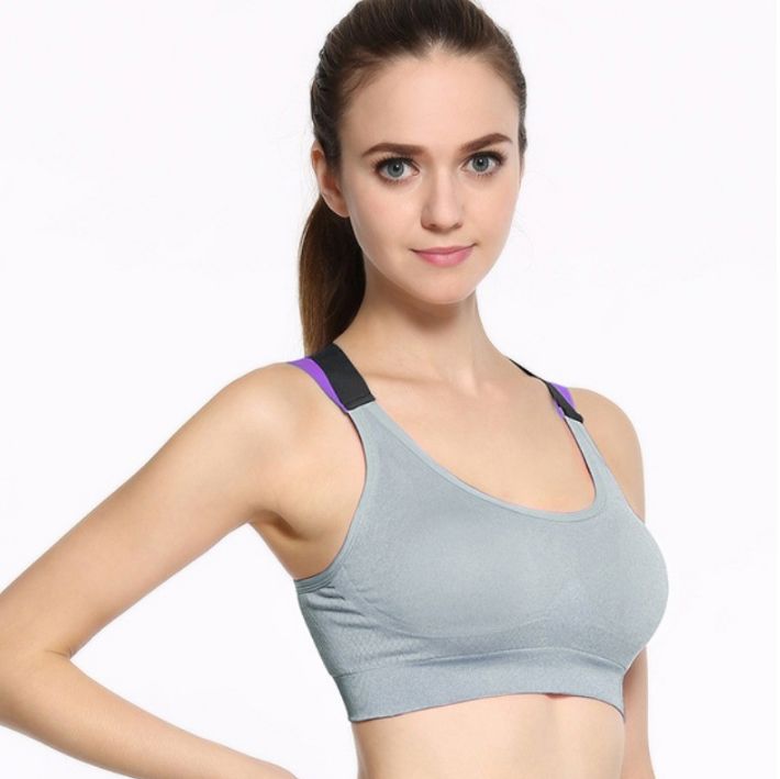 Seamless Tricolor Sports Bra - Push Up, Padded, Anti-Sweat