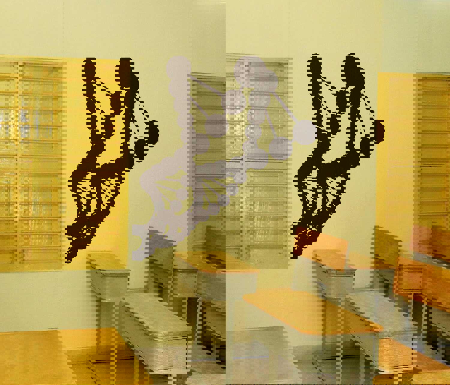 DNA Helix Vinyl Wall Decal Sticker - Science Classroom Decor