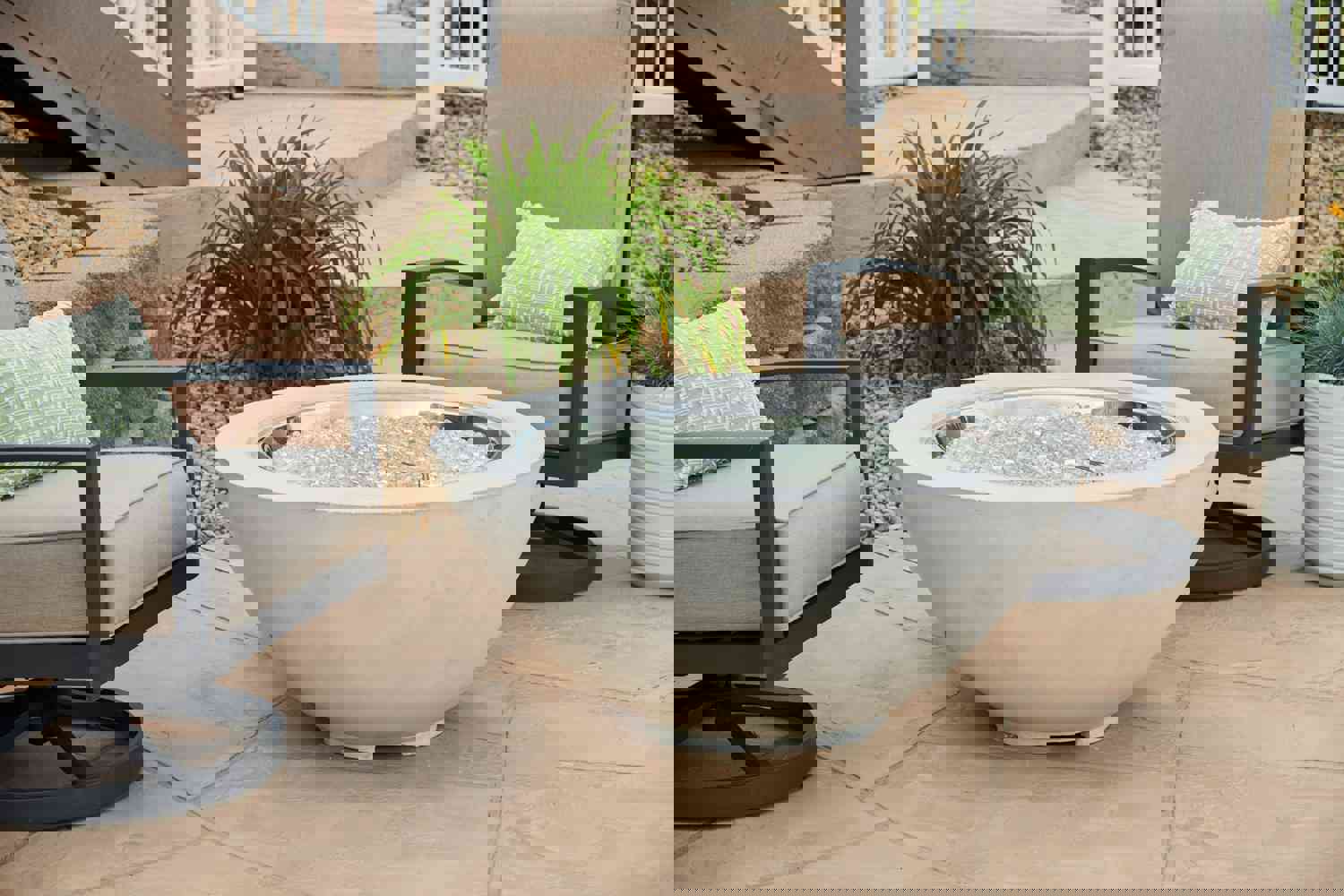 Outdoor Greatroom CV-30 Cove 42 Round Concrete Gas Fire Pit Bowl