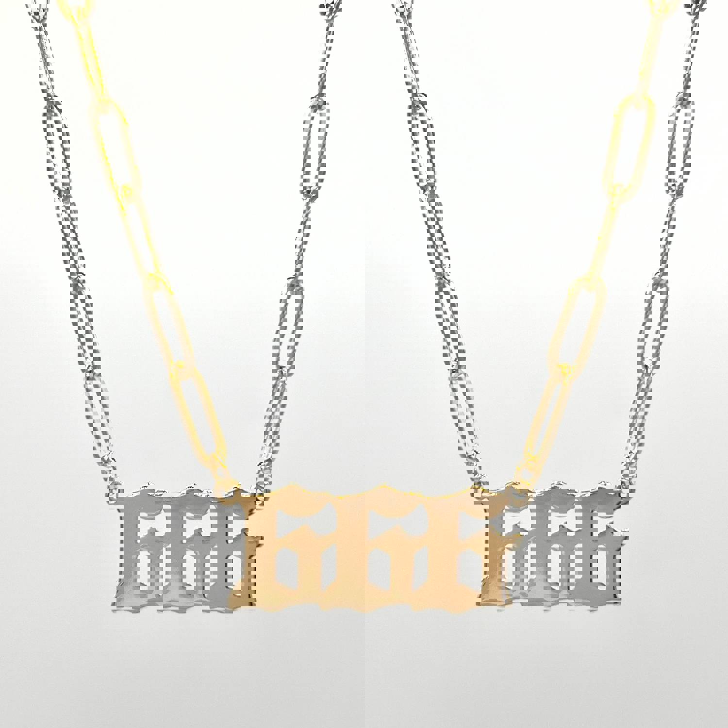 Gold Filled Angel Number Necklace with Engraved Spiritual Message