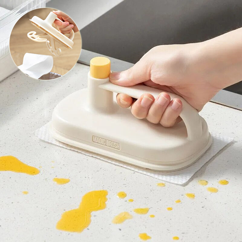 Magic Brush with 50pcs Disposable Rag - Kitchen Cleaning Gadget