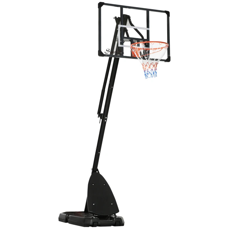 Soozier Adjustable Portable Basketball Hoop with Wheels for Indoor & Outdoor Use