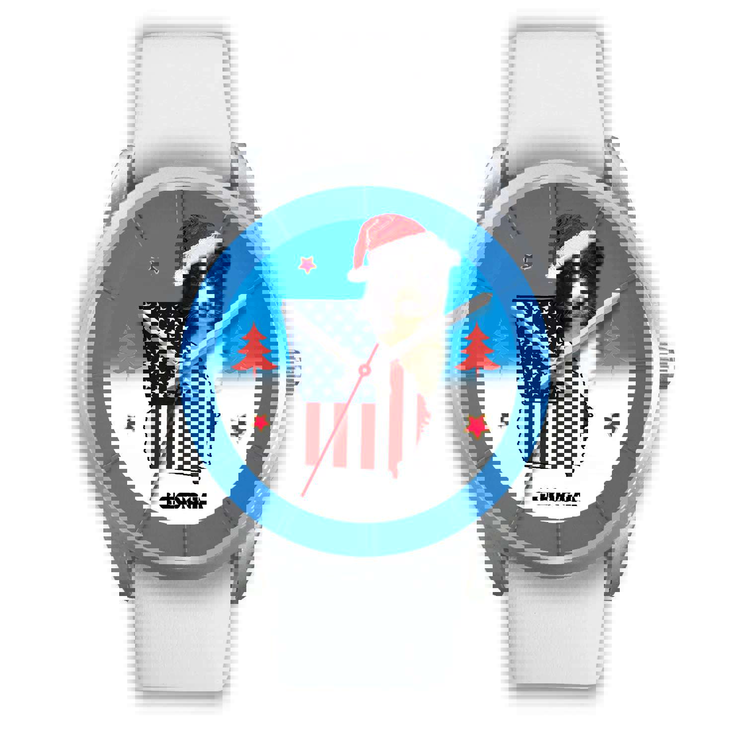 Border Collie Georgia Christmas Special Wrist Watch