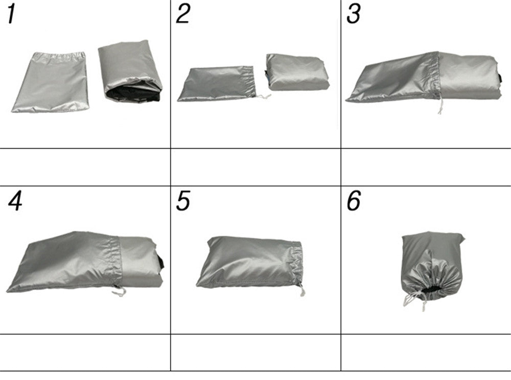 Motorcycle Cover Outdoor UV Protector Waterproof Dustproof Bike Cover with Elastic Hem